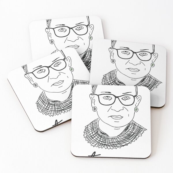 Item preview, NOTORIOUS RBG PORTRAIT - DRAWING - MINIMALIST  designed and sold by Tropical Blood.