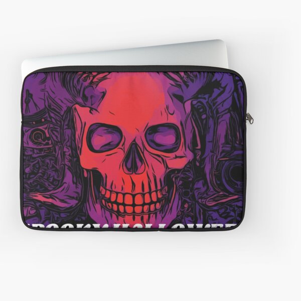 CRÂNE ROUGE D'HALLOWEEN Housse d'ordinateur