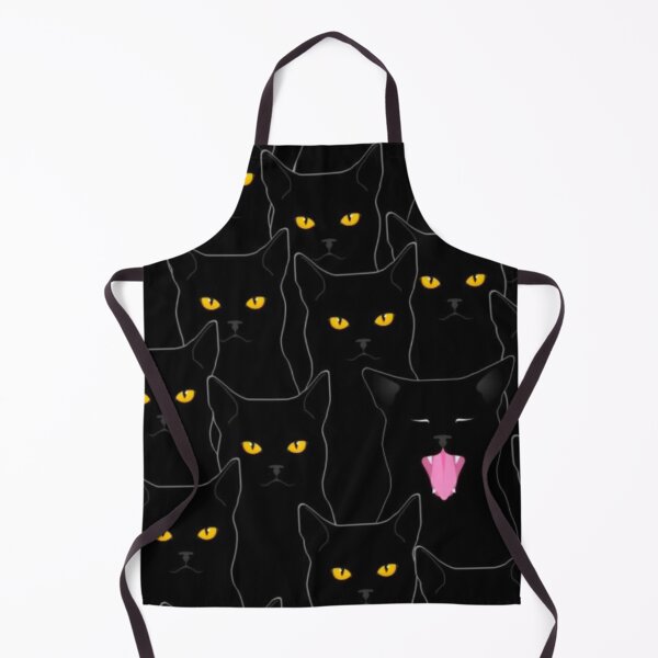 Suspicious Cats pattern Apron