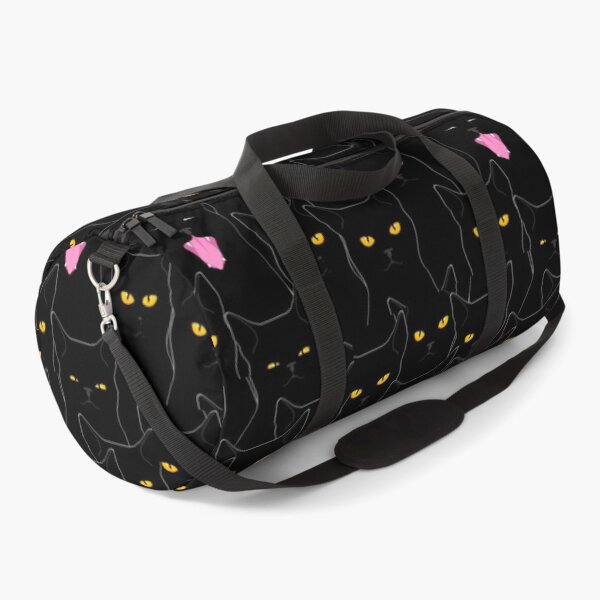 Suspicious Cats pattern Duffle Bag