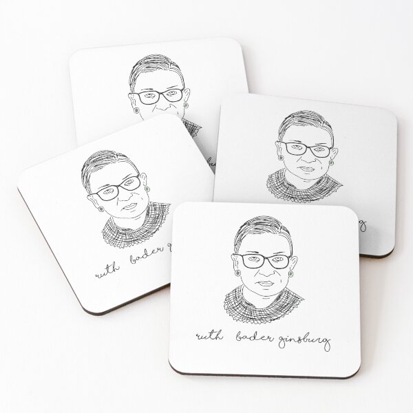 Item preview, NOTORIOUS RBG PORTRAIT - DRAWING - MINIMALIST  designed and sold by Tropical Blood.