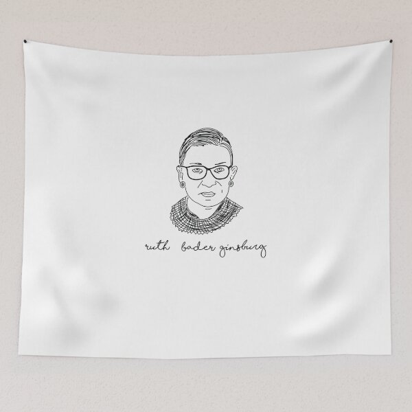 Item preview, NOTORIOUS RBG PORTRAIT - DRAWING - MINIMALIST  designed and sold by Tropical Blood.