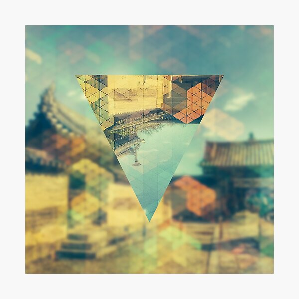 Ancient Temple Nara Japan Geometric Abstract Diamond Pattern Photographic Print