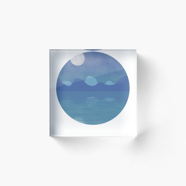 Mystical Mountain Range Acrylic Block