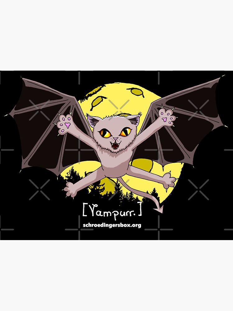Thumbnail 3 von 3, Sticker, Vampurr, Vampir-Katze designt und verkauft von Boxcats.
