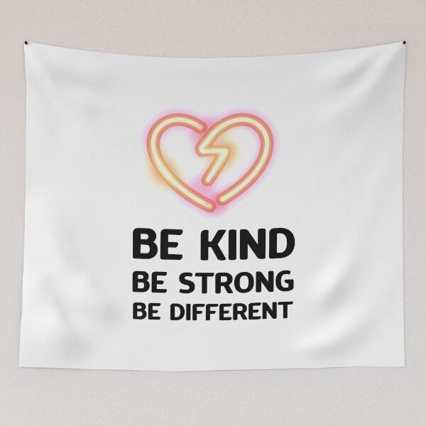 Item preview, Be kind, be strong, be different - motivational quote designed and sold by ArtfulTat.