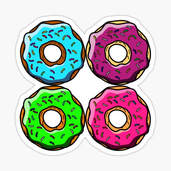 "Donuts Make Me Go Nuts!! All Over Donut Print!" Sticker by