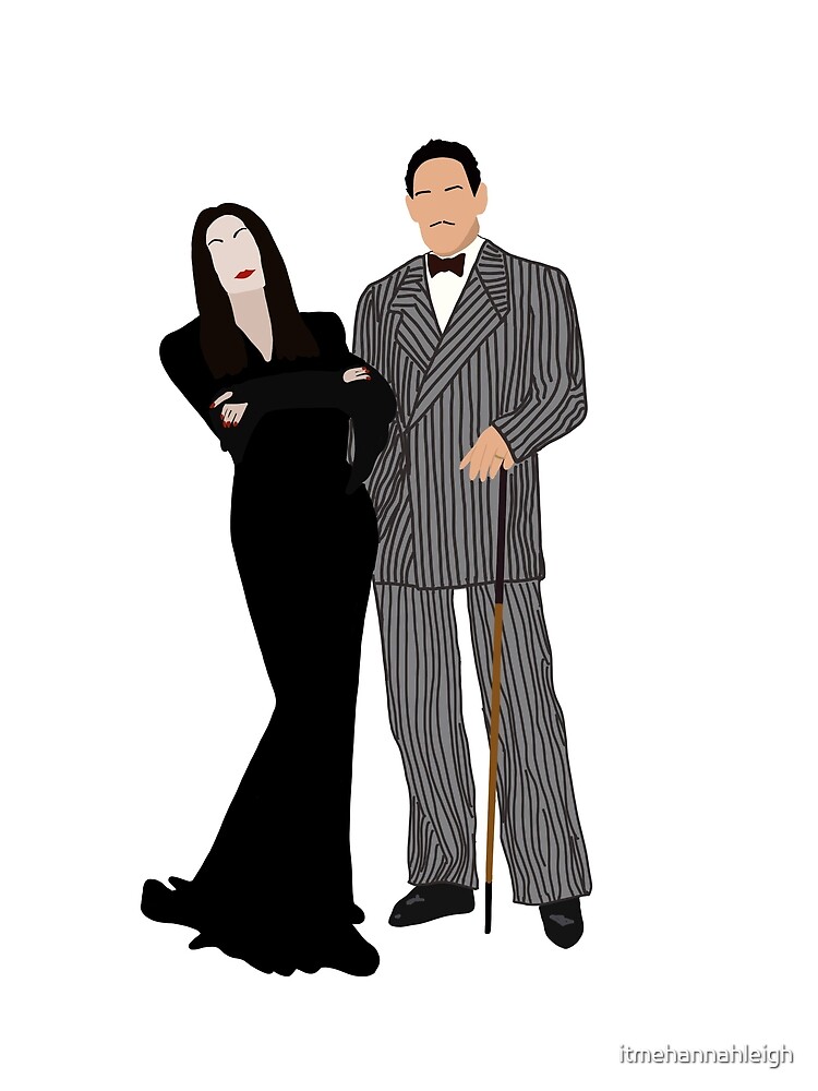 dessin de Morticia et Gomez