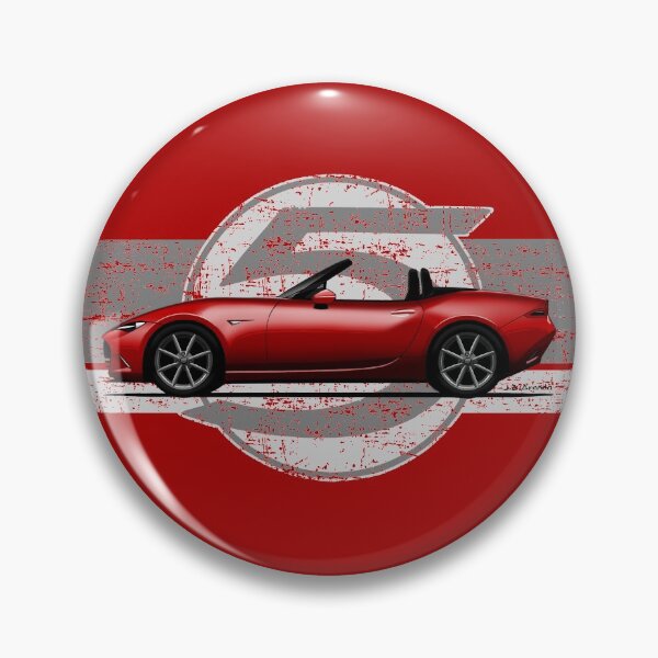 Item preview, My drawing of the iconic red ND Japanese roadster sports car with background 5 designed and sold by designjaag.