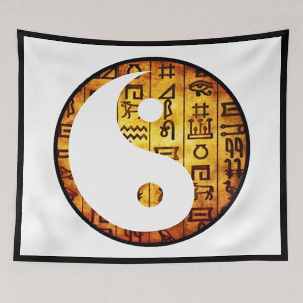 Item preview, Yin And Yang With Egyptian Hieroglyphics   designed and sold by Mark Jesus-Allen.