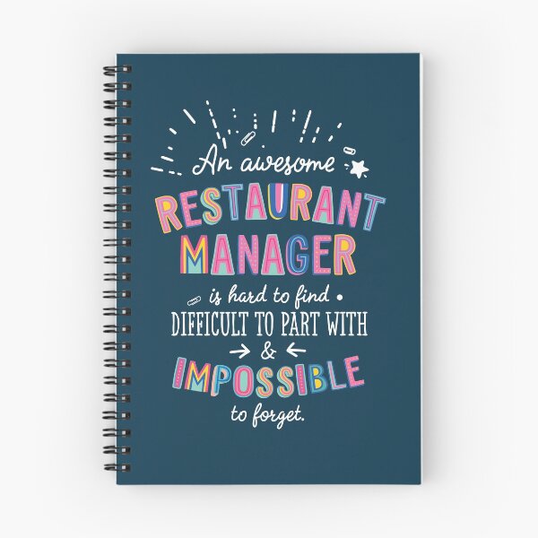 Item preview, An awesome Restaurant Manager Gift Idea - Impossible to Forget Quote designed and sold by betternotes.