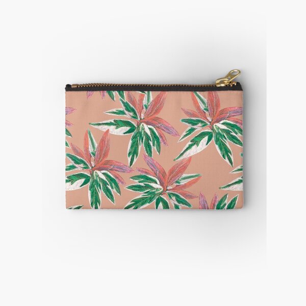 Item preview, Calathea Triostar Stromanthe Plant With Terracotta Background - Green, Rust, Blush, Magenta designed and sold by Marina Oliveira Studio.