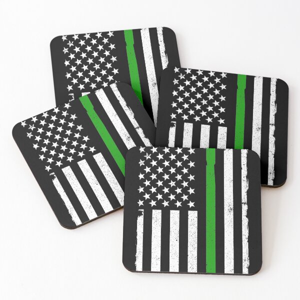 Item preview, American Flag: Thin Green Line Flag Distressed designed and sold by crimsontreasure.