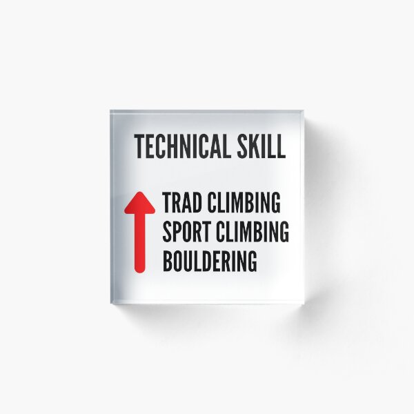 Trad Climbing Technical Skill Acrylic Block