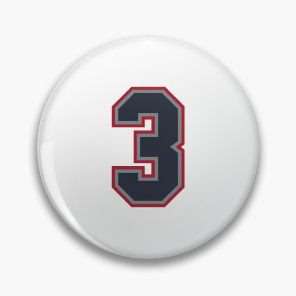 Item preview, 3 Navy Grey Red Sports Number Three designed and sold by HelloFromAja.