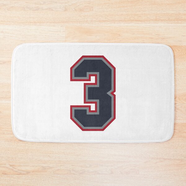 Item preview, 3 Navy Grey Red Sports Number Three designed and sold by HelloFromAja.