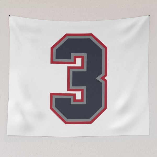 Item preview, 3 Navy Grey Red Sports Number Three designed and sold by HelloFromAja.