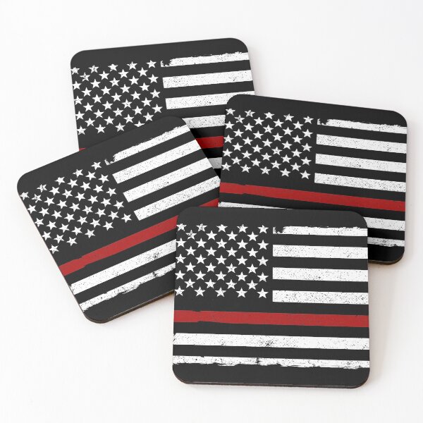 Item preview, Thin Red Line American Flag Distressed- firefighters designed and sold by crimsontreasure.