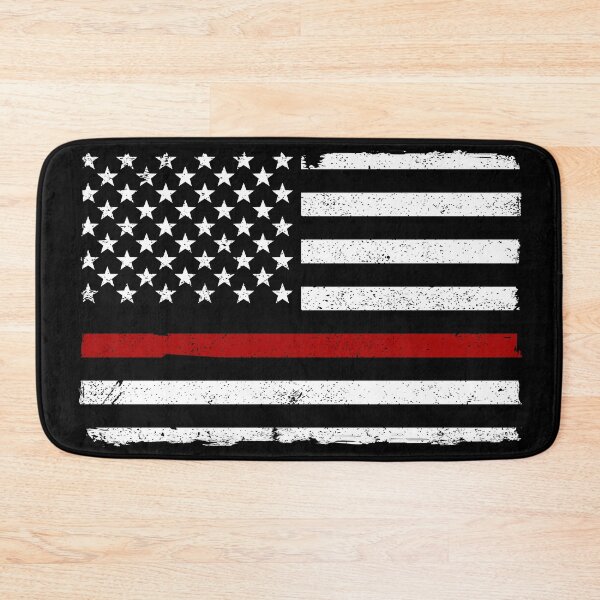 Item preview, Thin Red Line American Flag Distressed- firefighters designed and sold by crimsontreasure.
