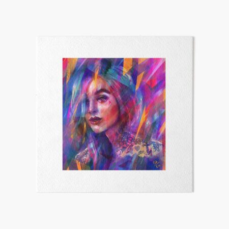 Lady with a tattoo Art Board Print