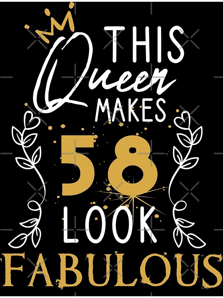 Womens This Queen Makes 58 Look Fabulous 58th Birthday For Women V-Neck T-Shirt