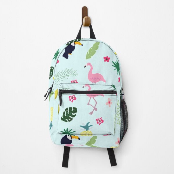 Item preview, Tropical pattern with flamingo and toucans designed and sold by SherriMans.