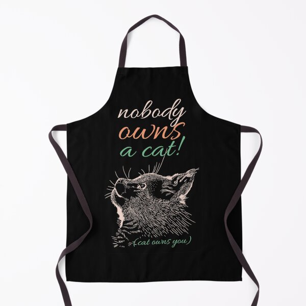 Item preview, Nobody owns a cat, black background designed and sold by korasi.