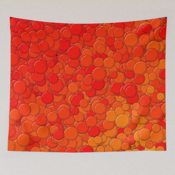 Item preview, Red and Orange Bubbles designed and sold by MathenaArt.