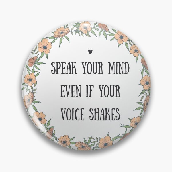 Item preview, speak your mind even if your voice shakes quote designed and sold by Scrapbooking Stickers by Annomaria.