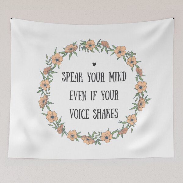 Item preview, speak your mind even if your voice shakes quote designed and sold by Scrapbooking Stickers by Annomaria.