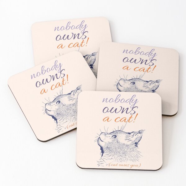 Item preview, Nobody owns a cat, light background designed and sold by korasi.