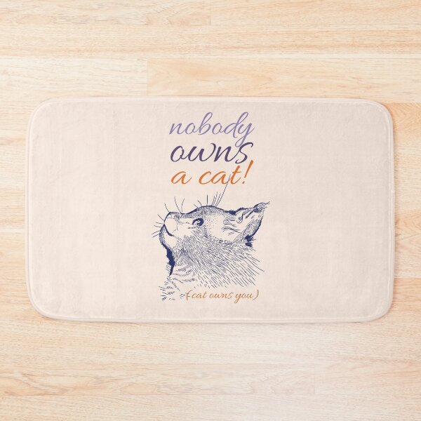 Item preview, Nobody owns a cat, light background designed and sold by korasi.