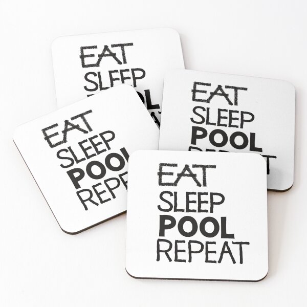 Item preview, Eat sleep pool repeat designed and sold by ReluctantChickn.