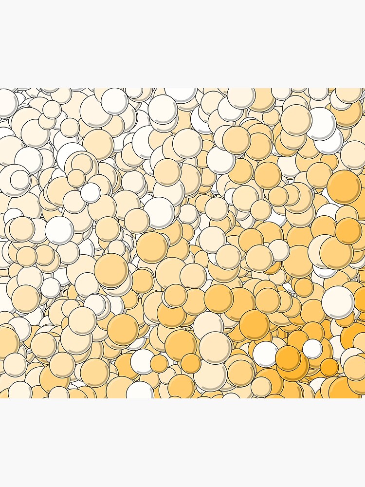 Artwork view, Orange and White Bubbles designed and sold by MathenaArt