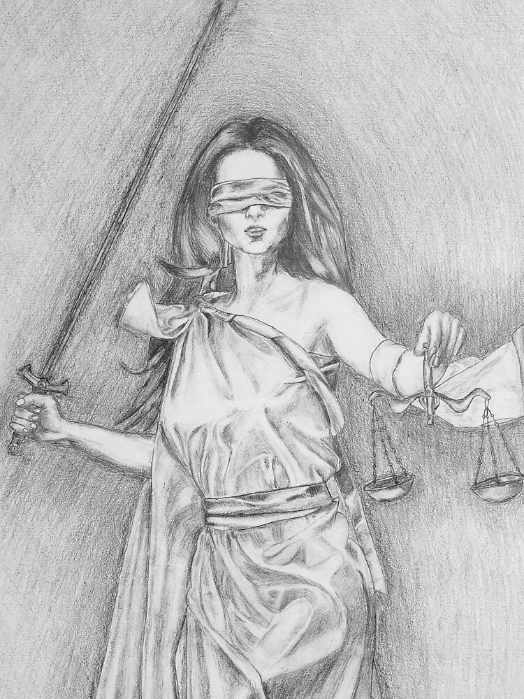 Lady Justice aka Themis (graphite pencil drawing) by ivanovartdotcom.