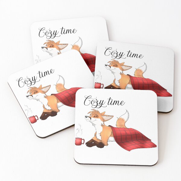 Item preview, Cozy Time  Foxy Coasters designed and sold by KitaWolfpaw.