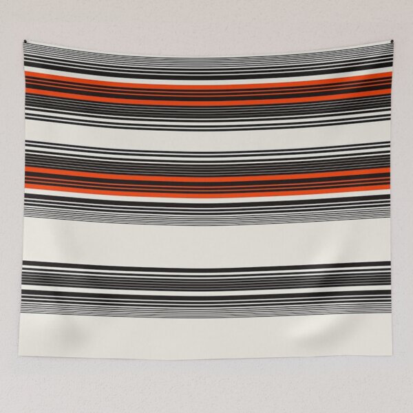 Item preview, Simple trendy black, orange and white stripes designed and sold by africanvisuals.