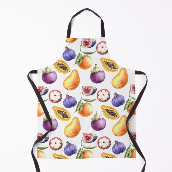 Item preview, background with bright exotic fruits illustration watercolor designed and sold by Lana1512.