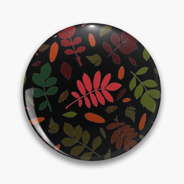Item preview, Multicolor autumn leaves 11. Wild herbs seamless pattern on black. Autumn leaf fall. Wild life designed and sold by Yulia Chepurova.