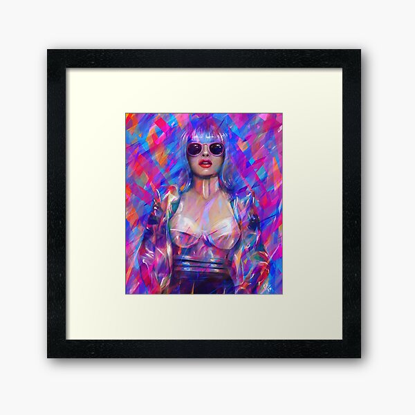 Cyber fashion portrait Framed Art Print