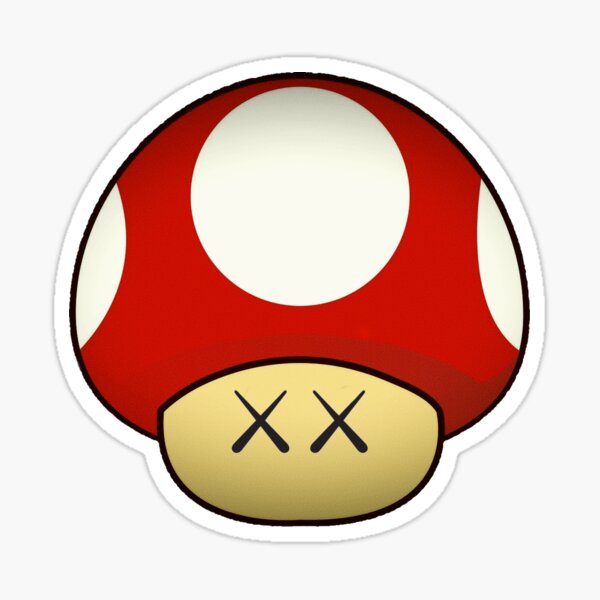 Mario Mushroom aux yeux croisés Sticker