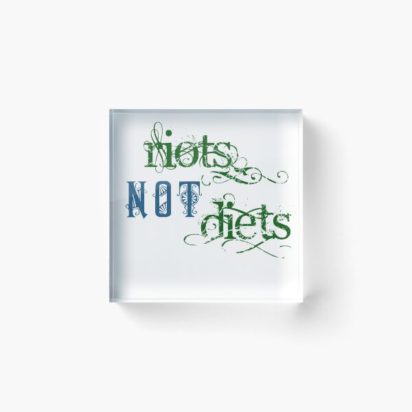 Item preview, Riots Not Diets (Green and Blue) designed and sold by incurablehippie.