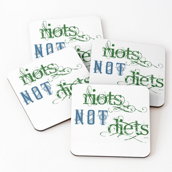 Item preview, Riots Not Diets (Green and Blue) designed and sold by incurablehippie.