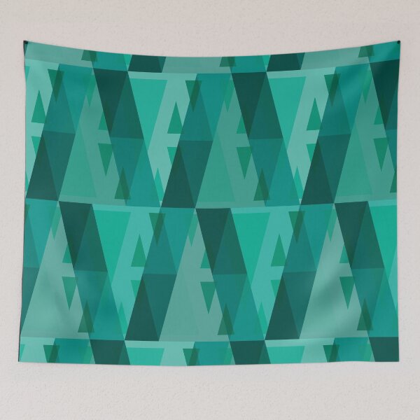 Item preview, Vertical Triangles Pattern – Teal designed and sold by RoguePatterns.