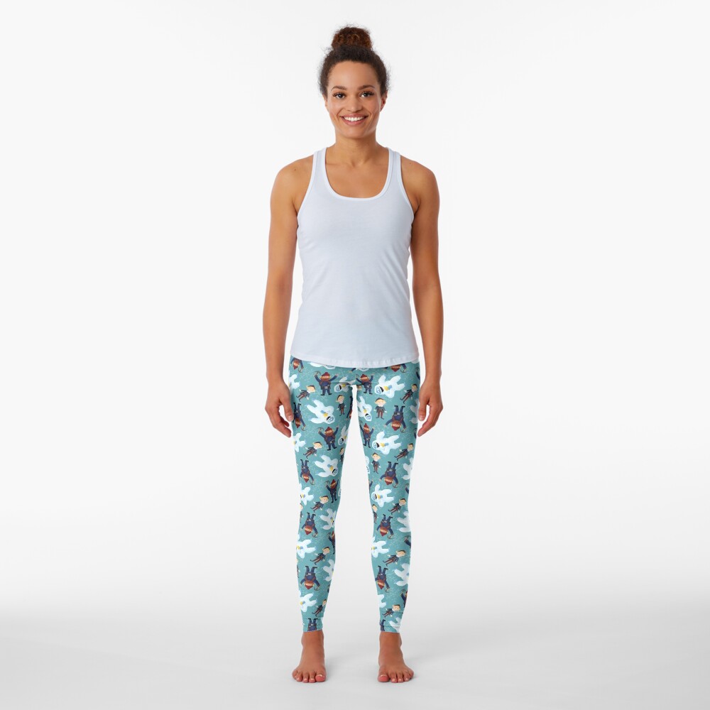 Disover Yukon, Hermey and the Bumble in Teal | Leggings