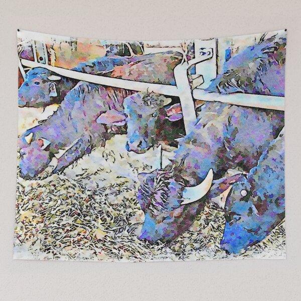 Item preview, Buffaloes in the stall designed and sold by Giuseppe Cocco.
