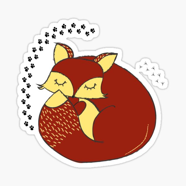 Sleeping Fox Sticker