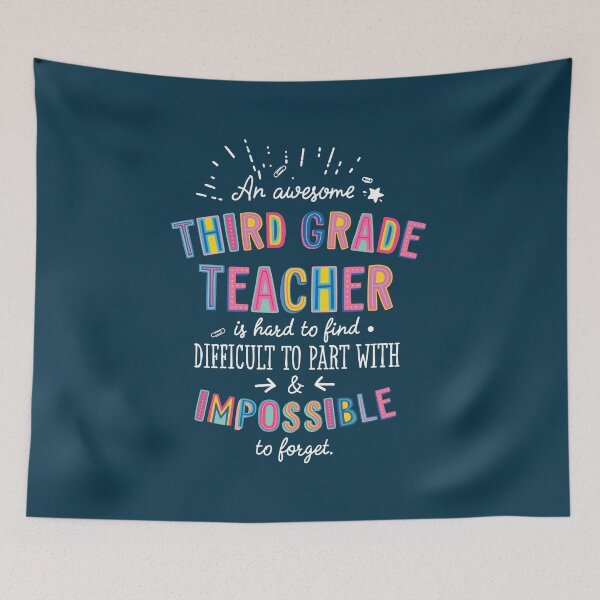 Item preview, An awesome Third Grade Teacher Gift Idea - Impossible to Forget Quote designed and sold by betternotes.