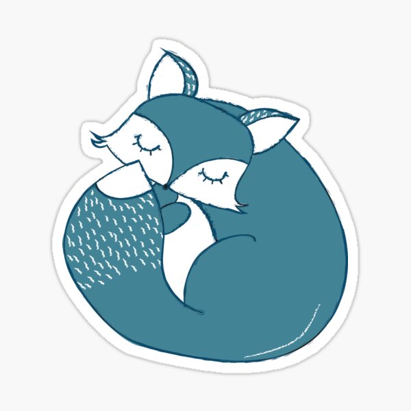 Sleeping Fox Sticker