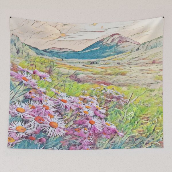 Item preview, Sunlit Flower Field — Vibrant Floral Meadow designed and sold by Galathi Designs.